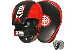 XN8 SPORTS XN8 Boxing Pads MMA Focus Mitts- Adjustable Strap Curved Hook and Jab Hand Padded Target Strike Shield Great for Punching- Martial Arts-Muay Thai Training-Kickboxing-Karate