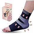 Sorgen Nylon Ankle Protector For Plantar Fasciitis, Compression Sleeve For Heel Pain Relief, Ankle Support (Large)