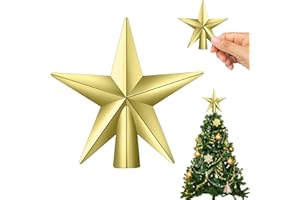 XIABYAYU Weihnachtsbaum Stern, Weihnachtsbaumspitze Klein, Mini Baumspitze, Baumspitze Weihnachten Sterns, Christbaumspitze Stern, 8.5 cm, Mini Deko Weihnachten für Klein Weihnachtsbaum