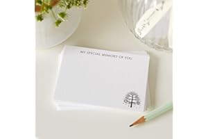 ANGEL & DOVE Funeral Remembrance Cards 'My Special Memory of You' - White Textured, Pack of 25 - for Memorial, Condolence, Celebration of Life