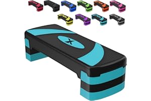 Xn8 Sports Steppers for Exercise Workout Adjustable Height 10cm 15 cm 20cm Sturdy Exercise Step for Gym, Aerobic Steps, Cardio Exercise and Stretching- Exercise Stepper for Home