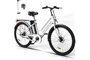 COLORWAY BK8 Bicicleta eléctrica de 26" × 2,35" para desplazamientos Diarios con batería extraíble de 36V 12Ah, Pantalla LED, Motor de 250W, Freno de Disco Doble, ebike para Adolescentes y Adultos.