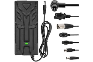 HPGAAVD 54,6V 2A Chargeur Trotinette Electrique pour Xiaomi 4 Ultra/4 Pro 2nd Gen/5, 5 Pro，48V Chargeur Universel Batterie Lithium avec 7 Connecteurs，Charge Rapide pour Hoverboard, E-Bike,Scooter