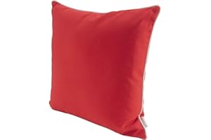 CB Home & Style Outdoor Garten Kissen Garngefärbt Uni Wasserabweisend 45 x 45 cm (Rot)