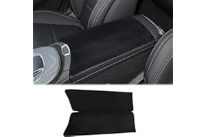 ‎KUNGKIC KUNGKIC flanell Auto Armlehne Kissen Mittelkonsole Armlehne Box Matte Innenbereich Compatible with Mercedes Benz A C E S Class GLE GLB GLA W206 W213 Zubehör (Schwarz, W213 2016-2022)