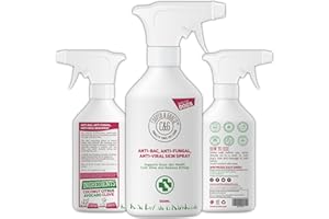 C&G PETS Dog Itch Relief Spray 500ML – Antibacterial Antifungal & Antiviral Fast Absorbing Antiseptic Skin Treatment for Dogs – Natural Soothing Formula with Coconut, Citrus, Avocado & Clove by Cooper & Gracie