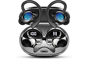 MATAST Cuffie Bluetooth 5.4 Sport, Auricolari Bluetooth con Hifi Stereo 3D Bass, 50 Ore Cuffie Wireless In Ear Cancellazione Rumore ENC e 4 HD Mics, Cuffiette LED Display, IP7 Impermeabile Cuffie Senza Fili