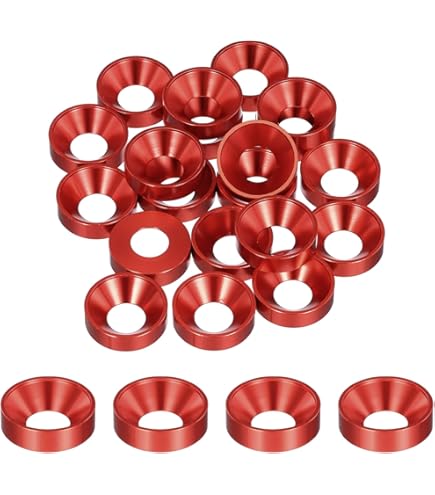 60 Rondelle Svasate M3 In Alluminio Anodizzato Rosso - Per Droni, FPV E Meccanica - Foto 10