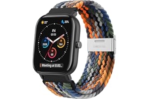 HATOLOVE Pasek kompatybilny z Amazfit GTS, 20 mm, elastyczny, regulowany, nylonowy pasek do Amazfit GTR Mini, Amazfit Active, Amazfit GTS 4 Mini, GTS 4, GTS 3, GTS 2, GTS 2 Mini, GTS 2e, Amazfit Bip, Bip U Pro
