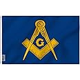 Anley Fly Breeze 3x5 Foot (90 X 150cm) Masonic Flag - Vivid Color and UV Fade Resistant - Canvas Header and Double Stitched - Free Freemasonry Flags Polyester with Brass Grommets…