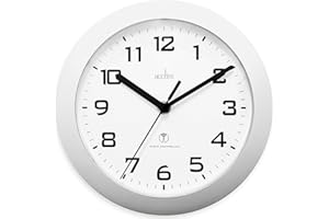 Acctim 74367 Peron Radio Controlled Wall Clock, Silver, 23 cm l x 23 cm w
