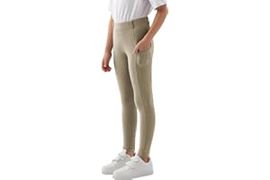 MoFiz Pantalon Equitacion Niña Mallas Equitacion Pantalones Montar a Caballo Niña con Bolsillo para Verano