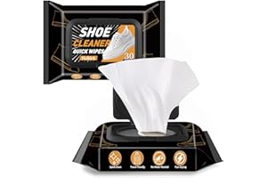 HALLDELI Toallitas para zapatos, 30 unidades para zapatillas de deporte, cuero, lona, limpiador zapatillas blancas, elimina suciedad, manchas y polvo, limpiador deportivos rápido, portátil para viajes