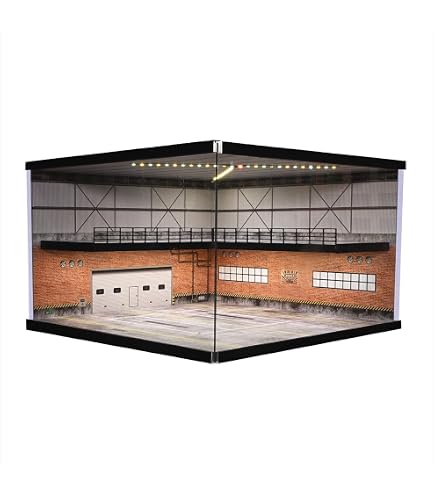 Garage Advan avec porte de garage pour voitures à l'échelle 1:64