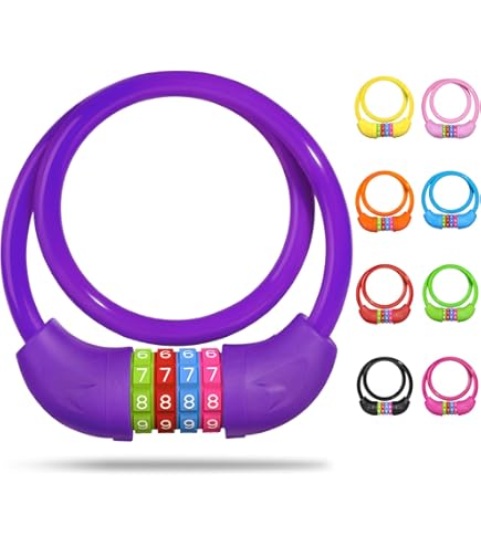 Spiraalslot fiets slot roze - Budget Fietsonderdelen