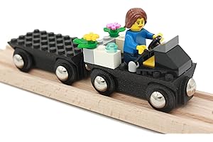 Locorico - 2 Wagons pour Train en Bois (Lego)