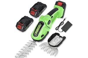 BILIVRY Heckenschere Akku 24v,Elektrischer Strauchschere 2 in 1 akku heckenschere mit akku und ladegerät,1500mAh Heckenschere Grasschneider, Beschneidungsschere