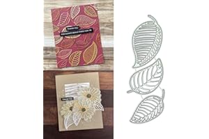 GOWXS Troqueles de corte de venas de hojas para hacer tarjetas, troqueles de corte de venas de hojas para bricolaje, álbumes de recortes, álbumes de fotos, troqueles de papel decorativo en relieve para