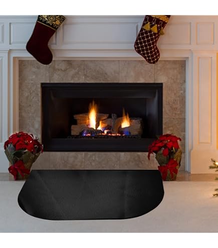 Tapis De Cheminée Ignifuge 80 X 50 Cm – Protection Sol Multicouches, Tapis Anti-Feu Portable Et Durable