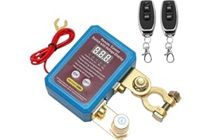 XOEMINOR Interruptor de Desconexión de Batería Remota, Interruptor de Apagado de Batería de Coche de 12V 240A con Pantalla Digital, Interruptor de Control Remoto Para Automóvil, Barco