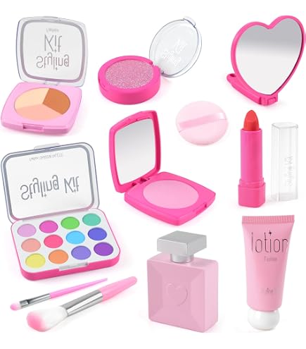 Bolsa De Maquillaje Crazy Chic Urban Style – Set De 12 Sombras Y 8 Brillos, Lavable Y Probado, Para Niñas De 6 Años En Adelante