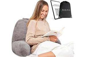 ‎MERIDIA PERSONAL CARE MERIDIA Lesekissen, Rückenkissen Bett. Rückenkissen Sofa, Lesekissen für Bett, Rückenlehne Bett Kissen. Inklusive Tragetasche und Leitfaden (Grau)