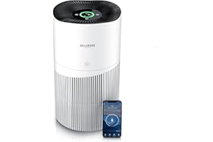 Brandson - Luftreiniger Allergiker 90m² - Preisträger 2025 - CADR 402 m³ - Air Purifier - Smart Home mit App - 4 Filterstufen HEPA Aktivkohle – Tierhaare Pollen Staub Schimmel Viren Raucherzimmer