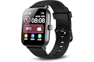 YOEVER Orologio Smartwatch Uomo con Chiamate Bluetooth e Alexa, 1.8'' Smartwatch Uomo SpO2/Frequenza Cardiaca/Sonno, Contacalorie/Passi/Distanza, 100 Modalità Sport, IP68 Regalo da Uomo per Android iOS