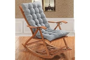 Hoquare Sun Lounger Cushions Bench Chair Cushion Thick Garden Recliner Chair Replacement Anti-Slip Sunbed Cushion for Indoor Outdoor, Grey