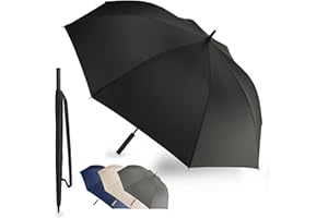 LANGENBERG Regenschirm groß mit [Ø138 CM SPANNWEITE] inkl. automatischer Öffnung - Regenschirm Sturmfest mit stilvollem Griff - XXL Regenschirm Herren und Damen - Stockschirm groß samt Tragehülle