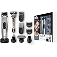 Braun Regolabarba Eletrico Uomo Tutto-in-1 MGK7020 Rifinitore, Barba, Tagliacapelli, Corpo, Naso/Orecchie e di Precisione, a 