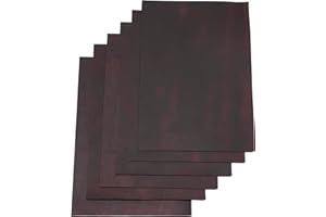 HAPPER STUDIO Rindsleder 2mm Pull-Up Crazy Horse Leder A5 x 6 Stücke (Braun)