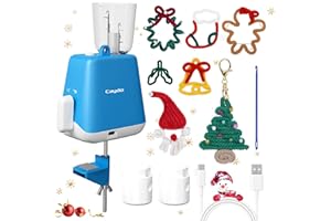 Caydo Strickmühle, Elektrisch Strickmaschine Automatische Herstellung von Strickschläuchen, Deko Schnur Strickliesel, DIY Häkelmaschine für Erwachsene&Kinder (Patentiert)