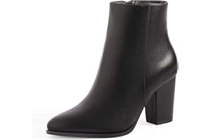 DREAM PAIRS Bottines à Talon Bloc pour Femme