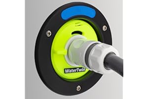 MaJoCompTec® WATERTWIN adapter do napełniania wodą, adapter do zbiornika kompatybilny z przyłączem Gardena, akcesoria do pokrywy wlewu paliwa, do przyczep kempingowych, króćców napełniania (adapter