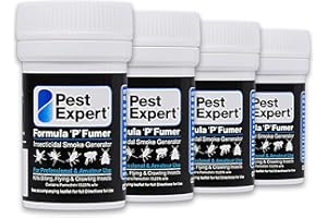 Pest Expert Cluster Fly Killer Smoke Bombs 4 x 3.5g - Formula 'P' Fumer Cluster Fly Bomb (HSE approved and tested – professional strength product)