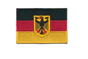 HEGIBAER 60 x 35 mm Sew-on/ Iron-on patch German flag Berlin Germany 0626B