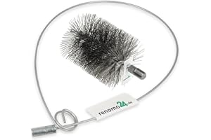 Renomo24 Heizkesselbürste + Schubstange Kaminbesen Flexstange Set Kehrbesen Schubstange (50mm, Schubstange - 5m)