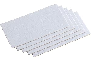 METAFRANC Meister 645436 - Foglio di feltro adesivo, 100 x 200 mm, 5 pezzi, colore bianco