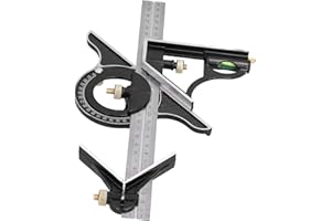 LANTRO JS JS 300mm Kombinowany Kwadrat, Regulowana Linijka Kątowa, Wielofunkcyjna Mobilna Linijka Kombinacja Pozioma Linijka Aktywności Kwadratowa Linijka Narzędzie Pomiarowe Inżyniera