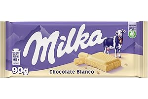Milka Tableta de Chocolate Blanco de los Alpes, 90 g