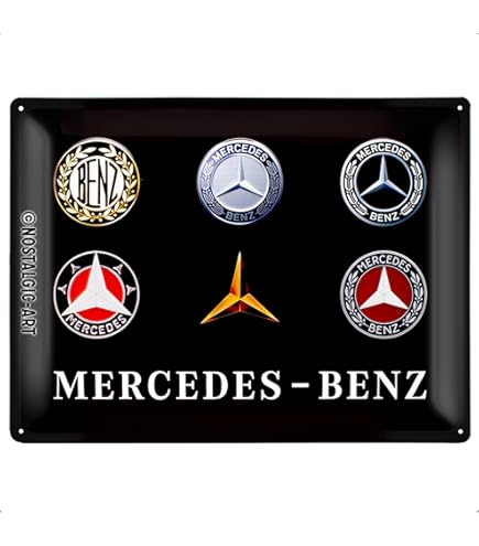 Nostalgic-Art Retro Blechschild, Mercedes-Benz – Kundendienst – Geschenk-Idee für Auto Accessoires Fans, aus Metall, Vintage-Design, 15 x 20 cm Nostalgic-Art Retro Blechschild, Mercedes-Benz – Kundendienst – Geschenk-Idee für Auto Accessoires Fans, aus Metall, Vintage-Design, 15 x 20 cm