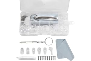 NICELAND Almohadillas de Nariz 25 Piezas Almohadillas de Nariz para Gafas Silicona PVC Cómodo Antideslizante Suaves Eyeglass Repair Kit con Paño de Limpieza Pinzas y Destornillador Pequeño