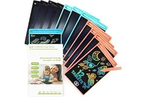 Riff Ruffle Goodie Gifts LCD Writing Tablet for Kids - 12-Pack Writing Tablets, 6.5" Doodle Board, One-Click Erasure, Easy to Use Drawing Board - LCD Tablet Writing Board Gifts, Kids Drawing Pad Toys