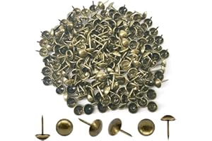 Hocansen 200 PCS Upholstery pins 11x7mm Furniture Upholstery Tacks Nails Thumb Tacks Metal Round Push Pins for Sofa,Boards,Furniture Decoration (Bronze/TD-SF)