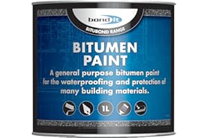 EDE Group Bond It Bitumen Paint 1L - Solvent-Bourne Bituminous Black Waterproof Paint, Weatherproofing Steelwork, Concrete, Asphalt and Portable Water Tanks