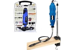 ROYALSWILL Utensili multifunzione 135 W, 234 accessori, 6 variabili, mandrino a sgancio rapido, 3,2 mm, 10000 – 32000 giri/min, mini smerigliatrice per taglio, levigatura, incisione, lucidatura, affilatura,