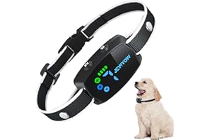 Jewyow Collier Anti Aboiement Chien, Intelligent Collier Anti Aboiement Petits Chien, Rechargeable Collier Anti Aboiement et 3 Modes Réglables, étanche, 7 Sensibilités
