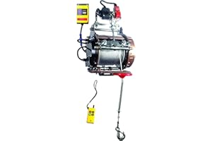 WARRIOR WINCHES Warrior 110v 800KG Scaffold Hoist with Wireless Remote Control – 30m Steel Cable, Portable, Hooks and Easily Mounts to Scaffolding, Overhead Lifting, Electric Pulley System, Ideal for Garage