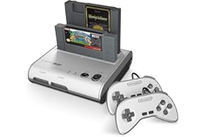 RETRO-BIT pqube Console NES + Super Retro Duo - Black and Silver (Electronic Games)